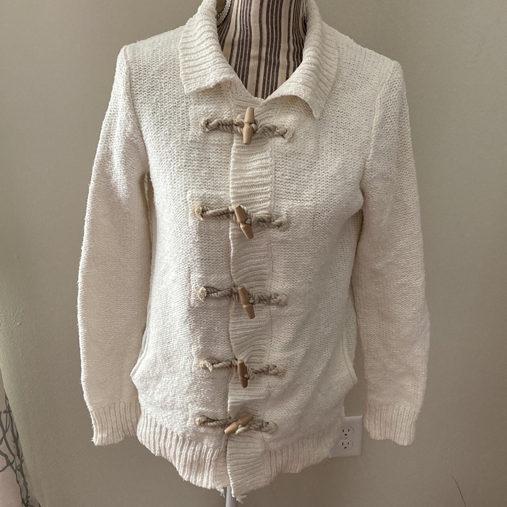 J. Crew knit rope toggle sweater jacket M